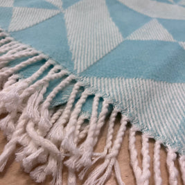 JETÉ turquoise et blanc 64 X 52