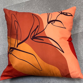 Coussins 16 X 16 tons orangés ensemble de 2