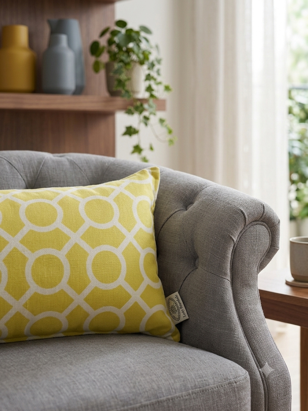 Coussins 14 X 20 jaune ensemble de 2