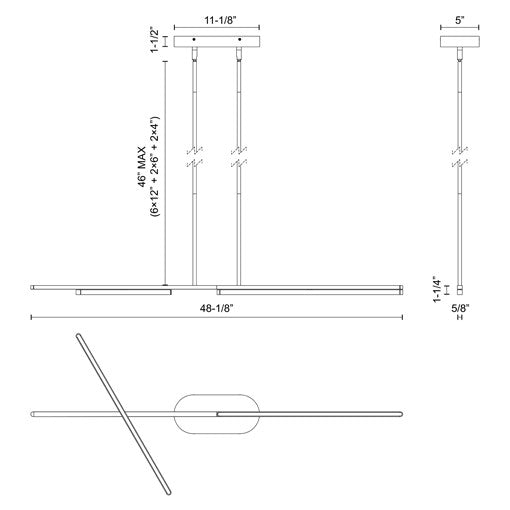 SHIFT luminaire noir, doré, noir et doré LP28748 | Luminaire Plus.ca