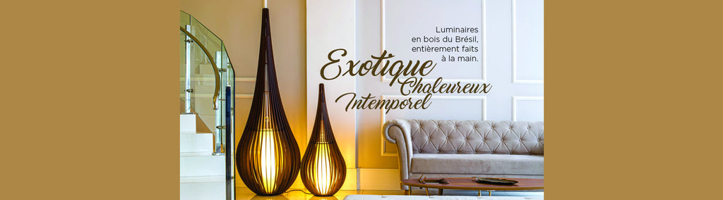 Luminaires Bois de Brésil | Luminaire Plus.ca Granby 