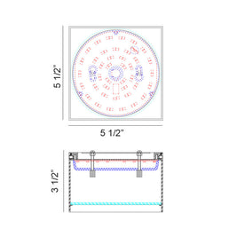 VESPA luminaire plafonnier carré 5