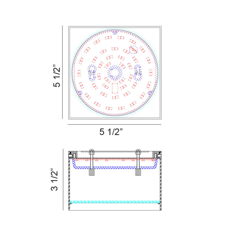 VESPA luminaire plafonnier carré 5