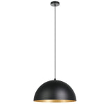 RAFAELINO luminaire suspendu noir et doré 205293A