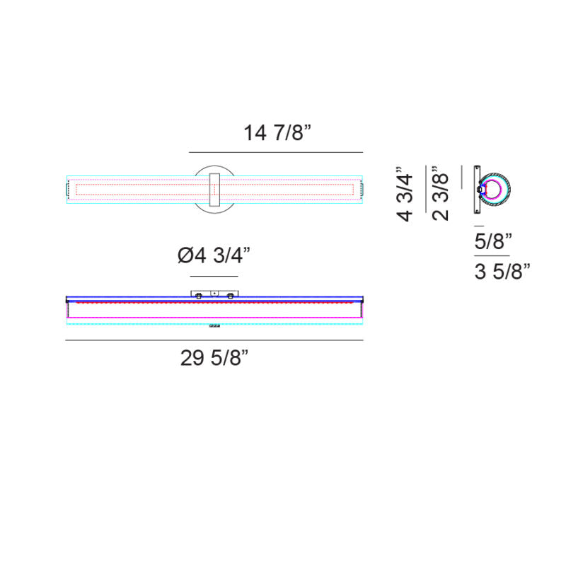 STACHIE luminaire murale 30"L | Luminaire Plus.ca
