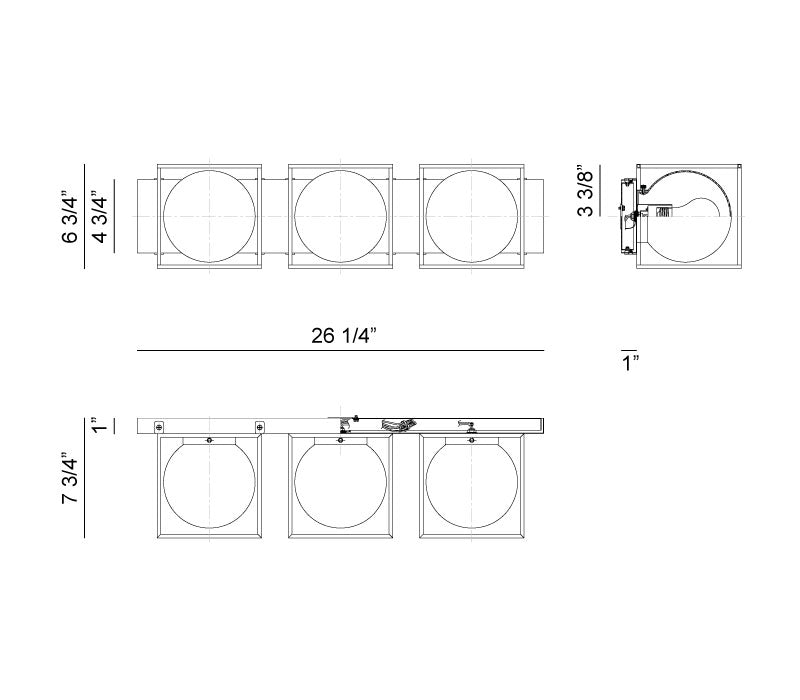 SQUIRCLE luminaire mural noir 26