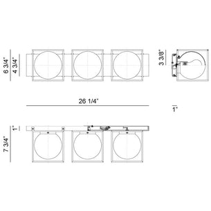 SQUIRCLE luminaire mural doré 26
