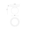 FIORE luminaire plafonnier rond 6"D SF407306