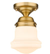 VAUGHN luminaire plafonnier 6"D verre blanc