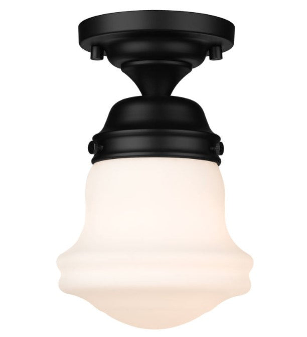 VAUGHN luminaire plafonnier 6"D verre blanc
