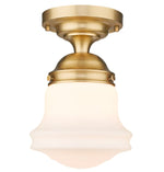 VAUGHN luminaire plafonnier 10 1/2"D verre bullé ou blanc