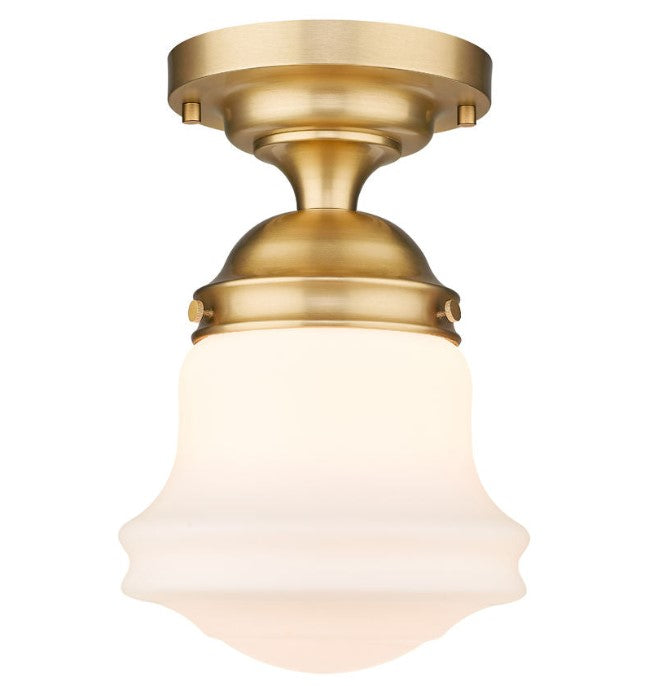 VAUGHN luminaire plafonnier 10 1/2"D verre bullé ou blanc