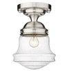 VAUGHN luminaire plafonnier 10 1/2"D verre bullé ou blanc