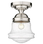VAUGHN luminaire plafonnier 10 1/2"D verre bullé ou blanc