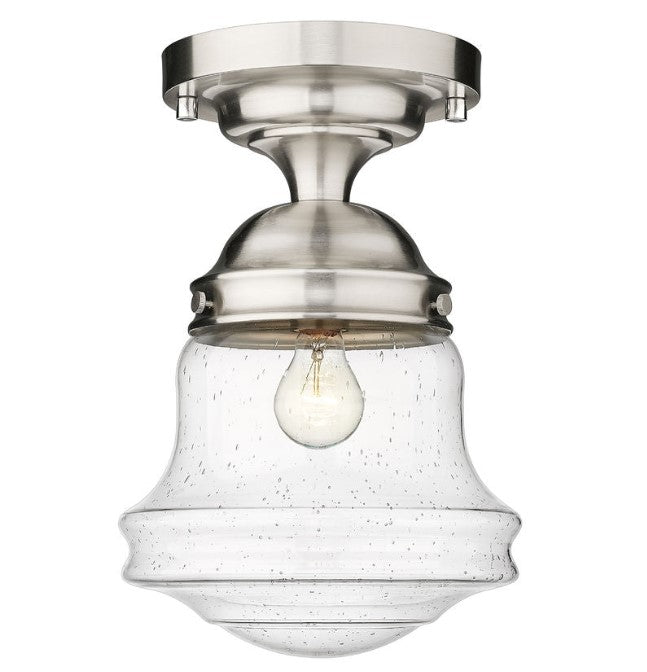 VAUGHN luminaire plafonnier 10 1/2"D verre bullé ou blanc