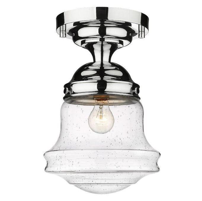 VAUGHN luminaire plafonnier 10 1/2"D verre bullé ou blanc