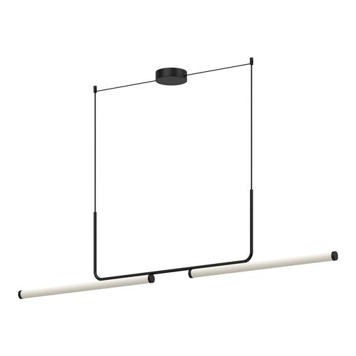 VESPER luminaire linéaire noir et blanc del intégré LP73073-BK | Luminaire Plus.ca