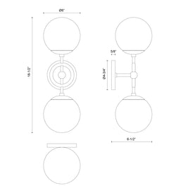 FIORE luminaire murale double | Luminaire Plus.ca