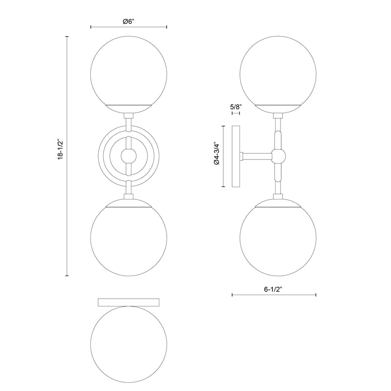 FIORE luminaire murale double | Luminaire Plus.ca