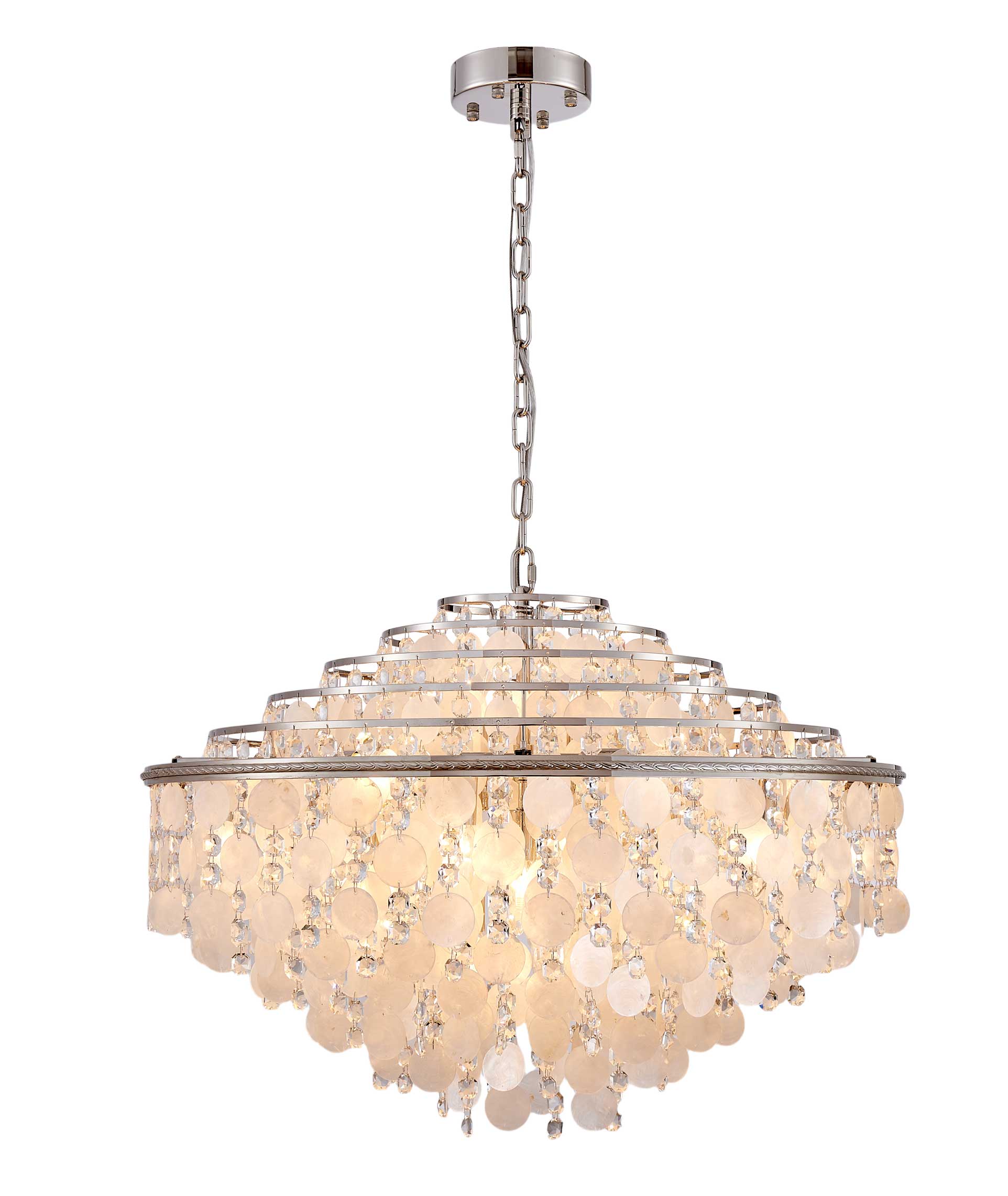 AVARA Luminaire suspendu nickel poli 32 3/4'' D AC12074PN