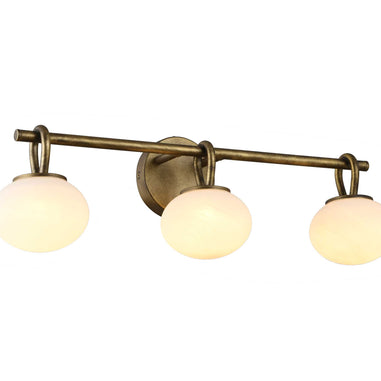 VELORA Luminaire mural laiton antique et verres givrés 23 1/4''L AC12253LB