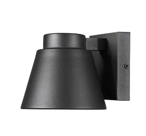 ASHER luminaire mural extérieur noir 6"D 544S