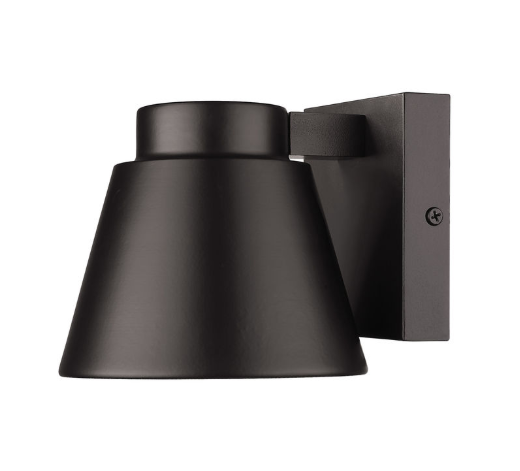 ASHER luminaire mural extérieur noir 6"D 544S
