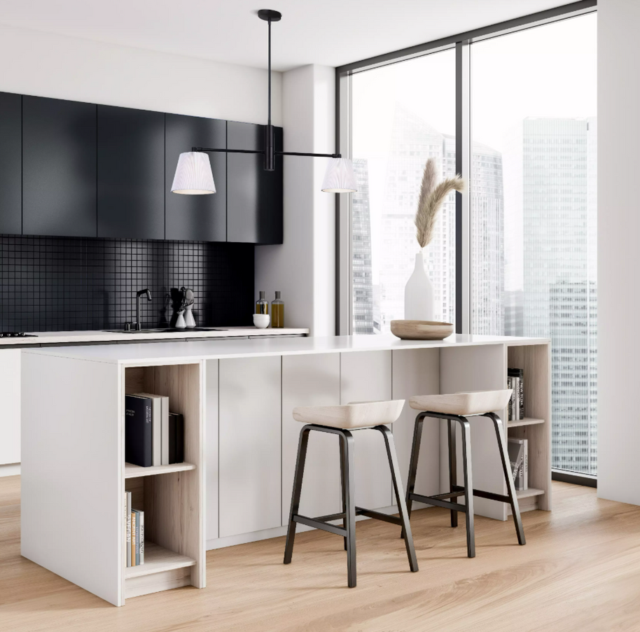 ASPEN luminaire suspendu extensible 35'' à 56'' IPL1201A02BK