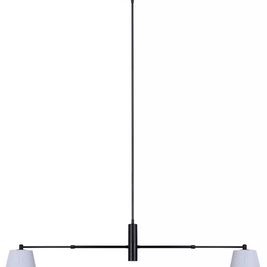 ASPEN luminaire suspendu extensible 35'' à 56'' IPL1201A02BK