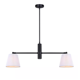 ASPEN luminaire suspendu extensible 35'' à 56'' IPL1201A02BK