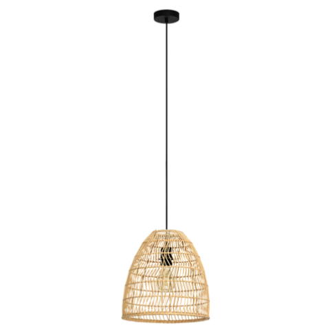 AYESGARTH luminaire suspendu bois 13''D 43866A | Luminaire Plus.ca
