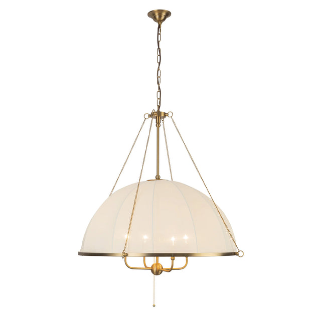 CROSBY Luminaire suspendu et  abat-jour en tissu blanc 33'' D CH661433