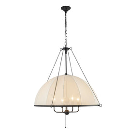 CROSBY Luminaire suspendu et  abat-jour en tissu blanc 33'' D CH661433