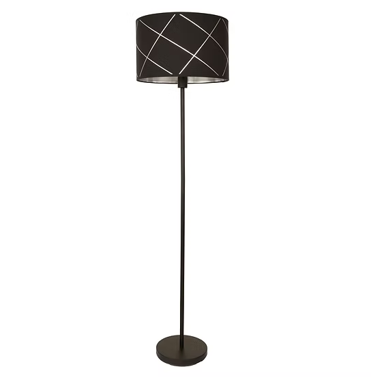 PRUGA lampe de plancher 61''H noir et nickel CN9403-BKBSL