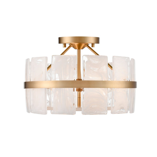 LUNA luminaire plafonnier 14"D noir ou doré DVP5211