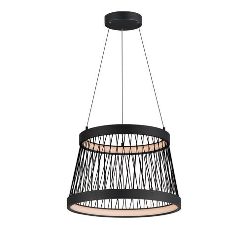 LOOM luminaire suspension 18"D noir E20982-BK | Luminaire Plus.ca