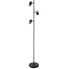 CHATTERTON lampe de plancher noir et bois 205831A | Luminaire Plus.ca
