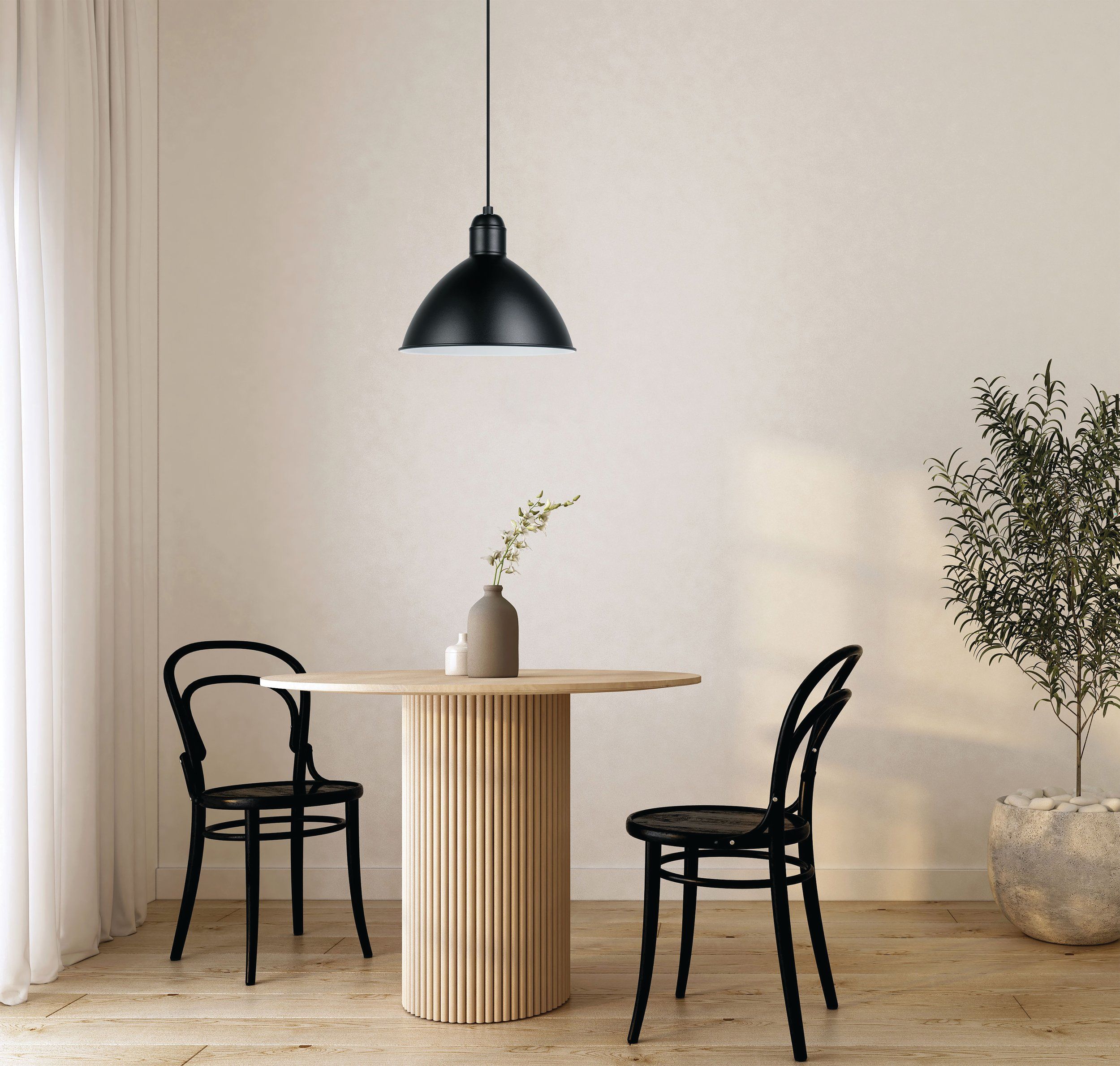 PRIDDY luminaire suspendu noir 12''D 206059A | Luminaire Plus.ca