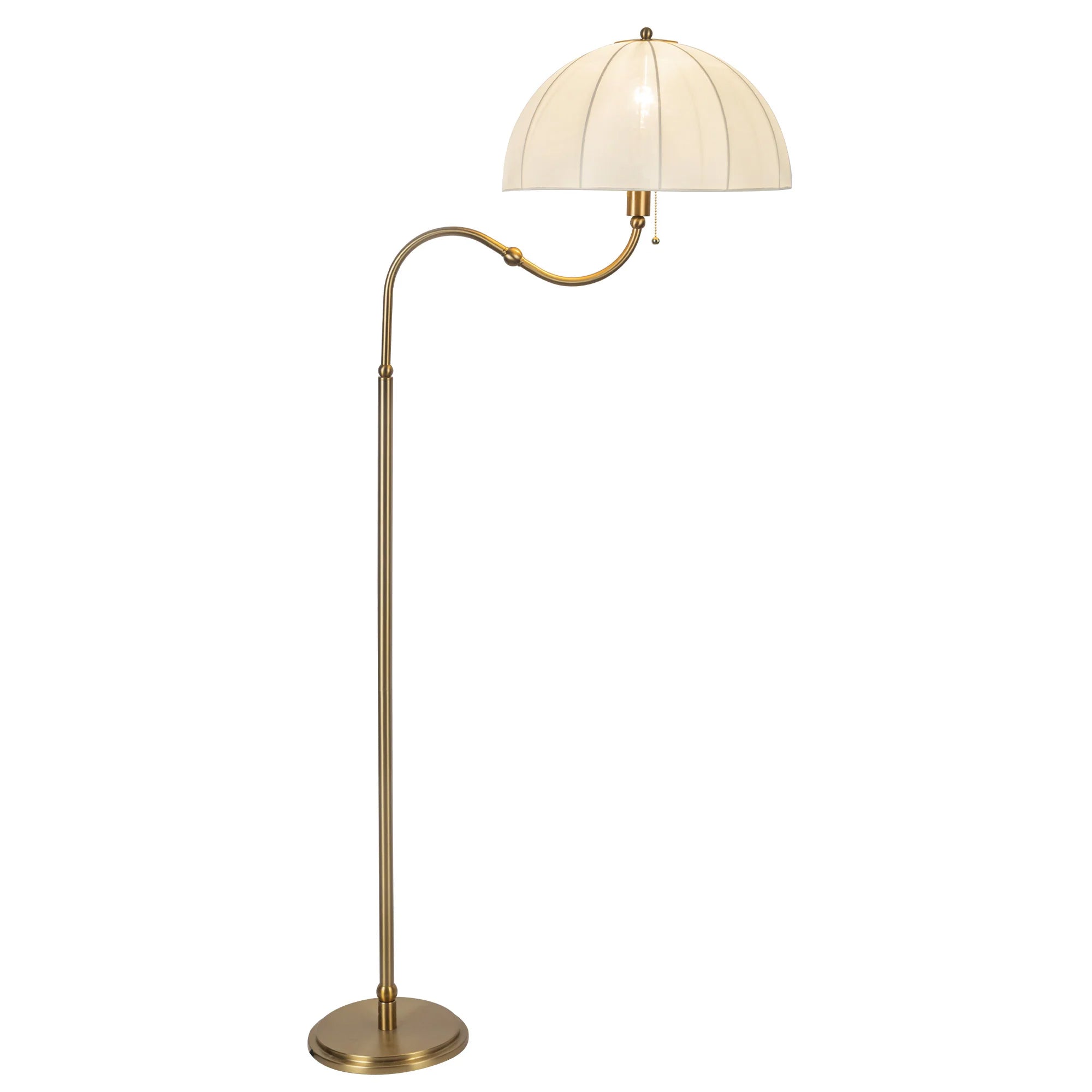 CROSBY Lampe de plancher et abat-jour en tissu blanc 30'' L FL661068