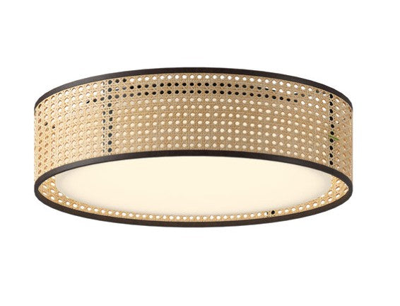 LYLA luminaire plafonnier 16"D rotin FM479016RB