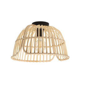GLYNEATH luminaire plafonnier noir et bois 14 3/4'' 43872A | Luminaire Plus.ca