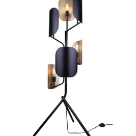 ZYRIC lampe de plancher noir et doré IFL2280B67BKG