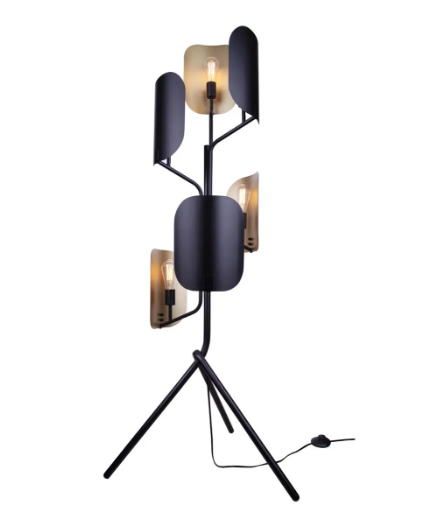 ZYRIC lampe de plancher noir et doré IFL2280B67BKG