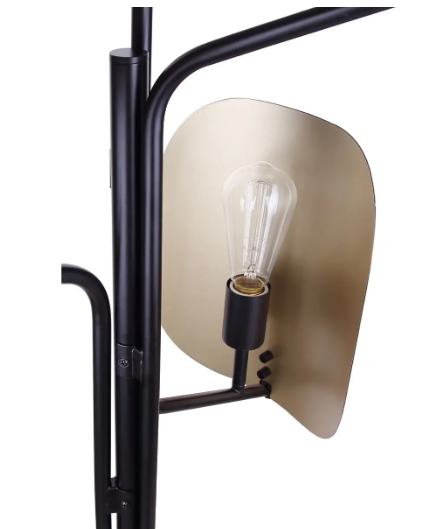 ZYRIC lampe de plancher noir et doré IFL2280B67BKG