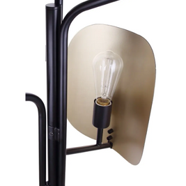ZYRIC lampe de plancher noir et doré IFL2280B67BKG