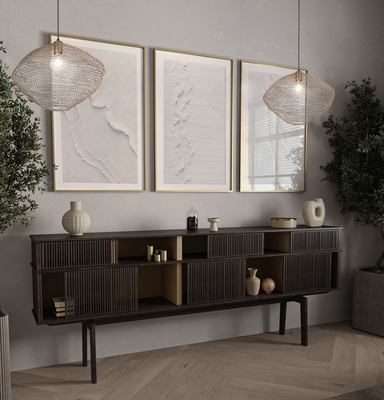 WARREN luminaire suspendu métal laiton