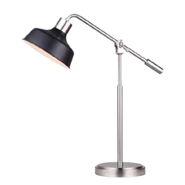 BELLO lampe de table 25''H noir et nickel brossé ITL1055A25BKN