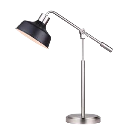 BELLO lampe de table 25''H noir et nickel brossé ITL1055A25BKN
