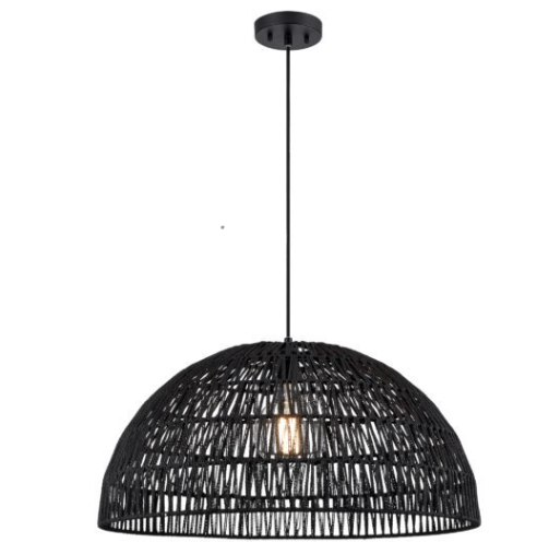 LAC DU BONNET luminaire suspendu ROTIN 25 3/4'' | Luminaire Plus.ca