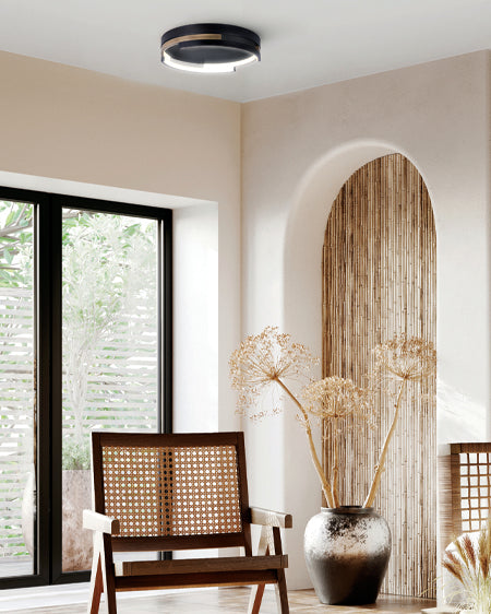 AZRIA luminaire plafonnier rond 15"D | Luminaire Plus.ca